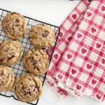 Chewy gluten-free chocolate chip cookies with toffee bits