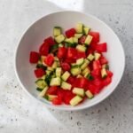 Blender base blended until completely smooth for gazpacho