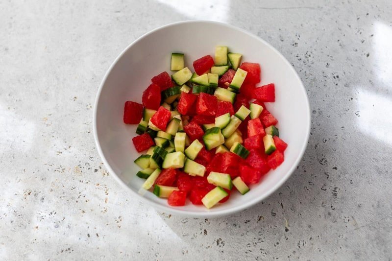 Blender base blended until completely smooth for gazpacho